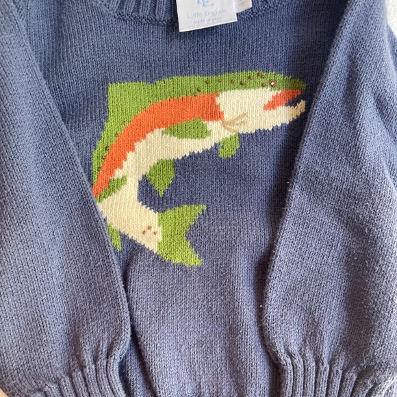 Little English Intarsia fish sweater - Picture 2 of 3